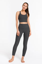 Ribbed Racerback Cropped Tank Tops by bornfocus