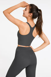 Ribbed Racerback Cropped Tank Tops by bornfocus