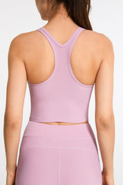 Ribbed Racerback Cropped Tank Tops by bornfocus