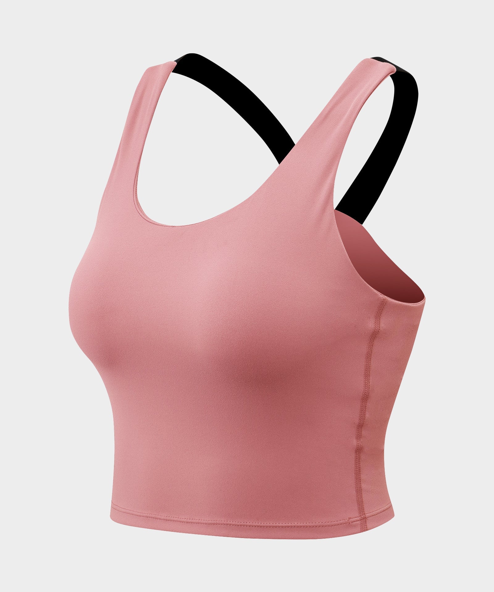 Longline Crop Tops Built in Bra by bornfocus