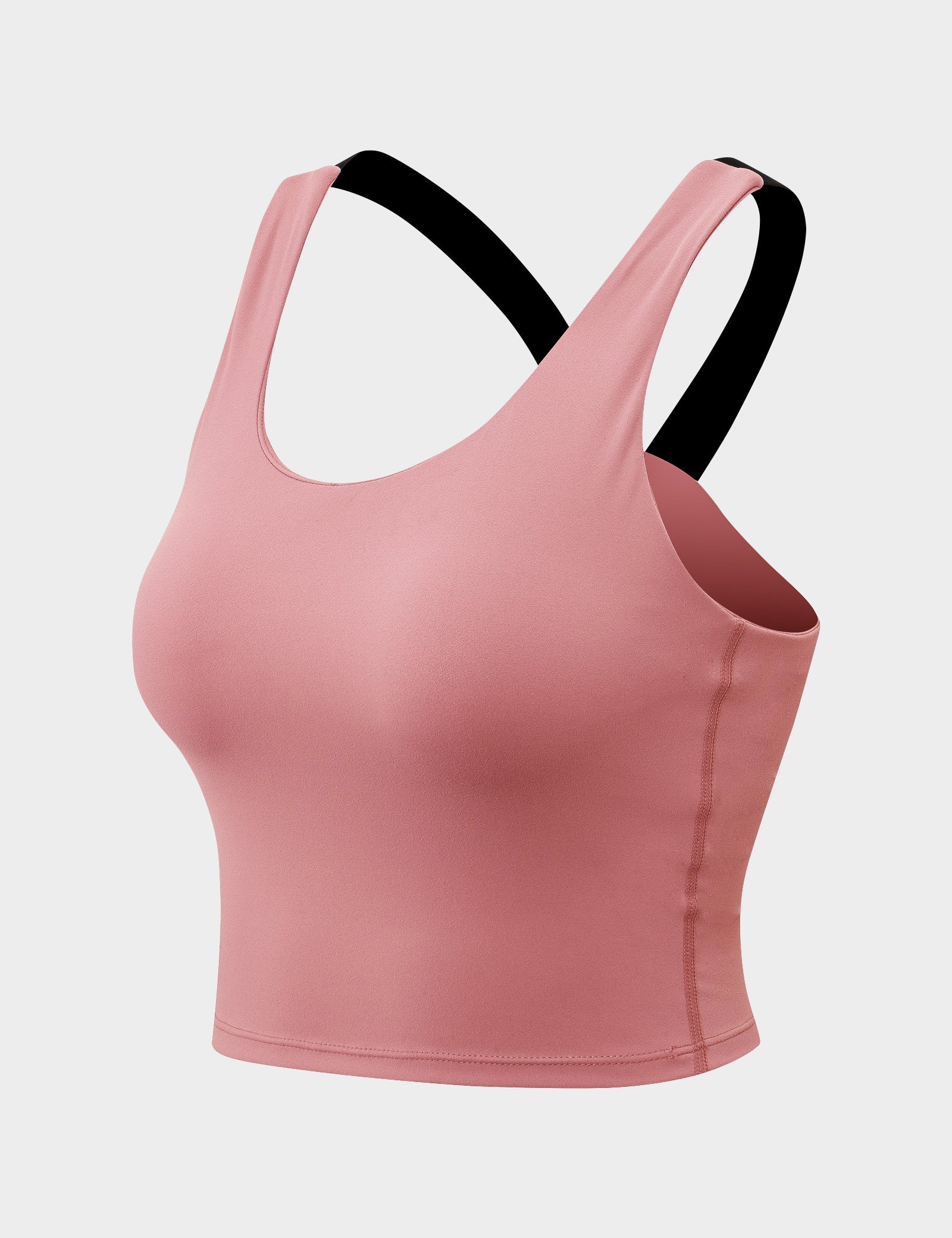 Longline Crop Tops Built in Bra by bornfocus