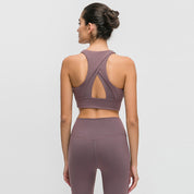 Turtleneck sports bra by bornfocus