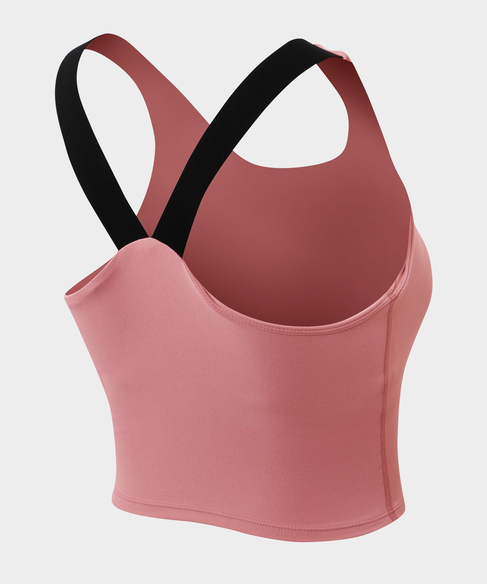 Longline Crop Tops Built in Bra by bornfocus