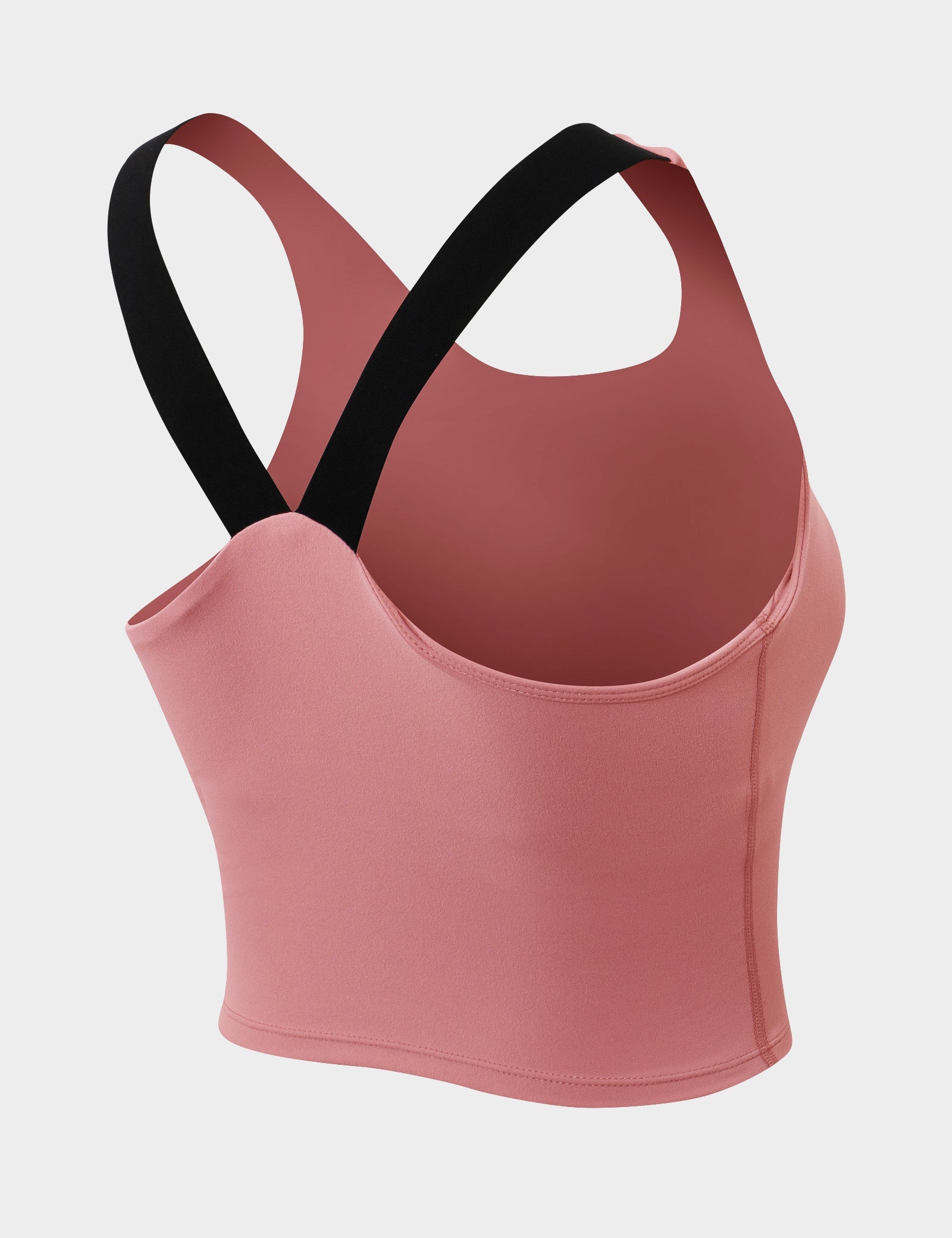 Longline Crop Tops Built in Bra by bornfocus