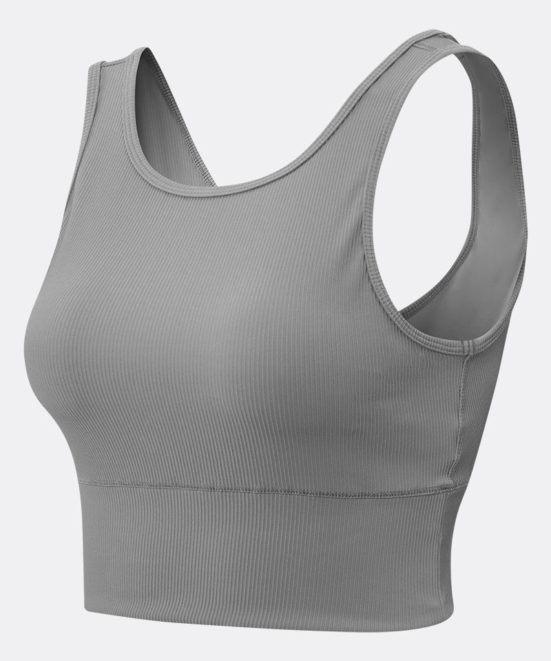 Ribbed Reversible Crop Tank Top by bornfocus