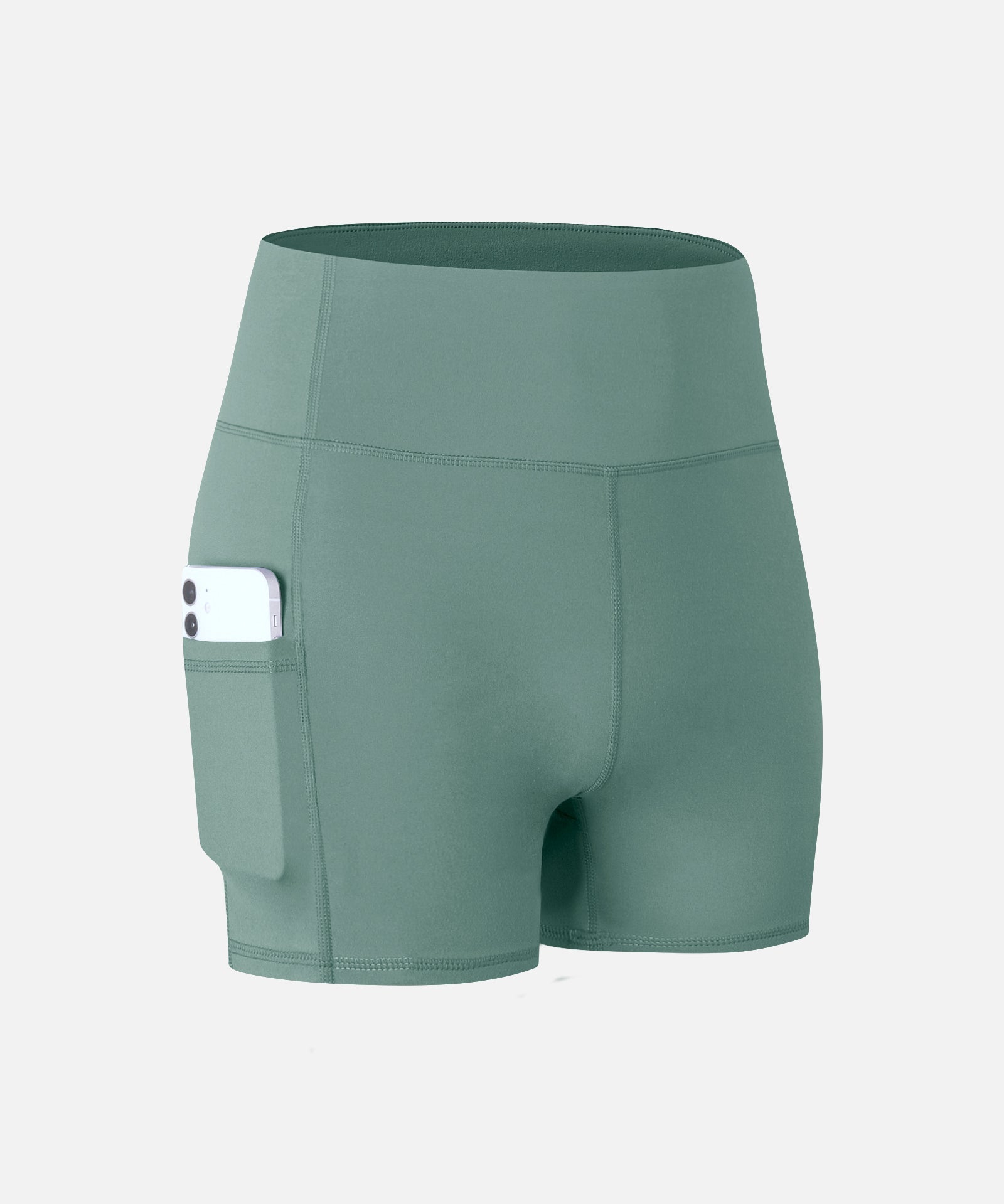 High-Rise Yoga Shorts with Pockets by bornfocus