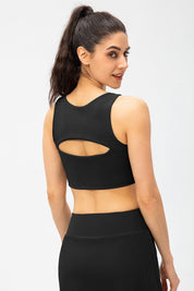 Ribbed Racerback Sports Bra High Support by bornfocus