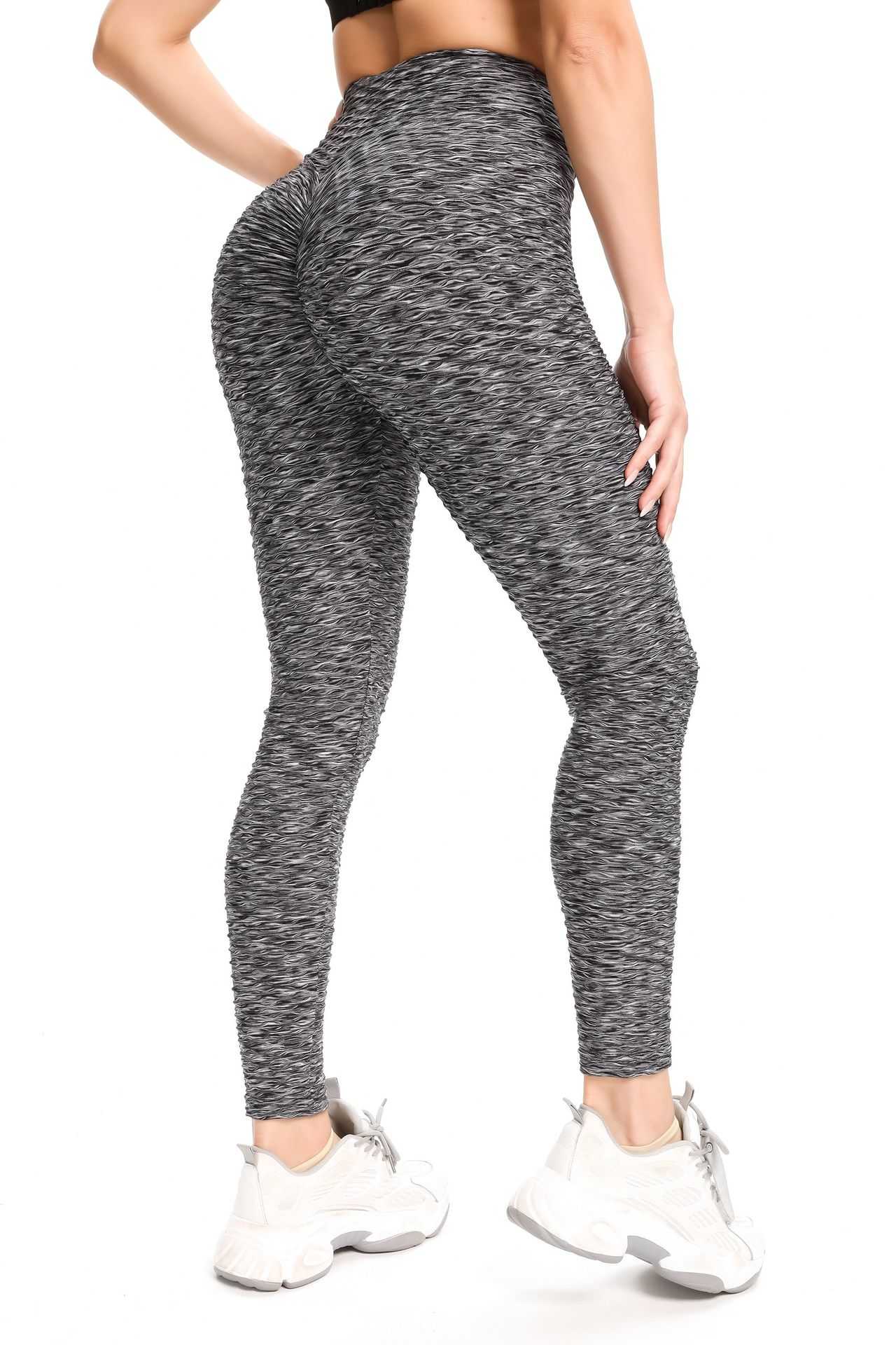 High Waisted Ruched Butt Lifting Leggings by bornfocus