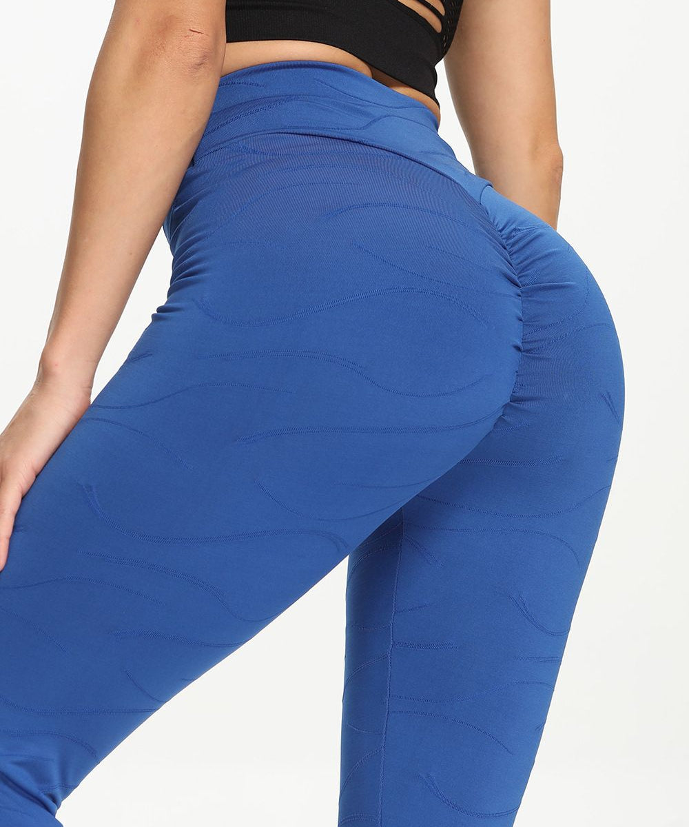 Ripples Ruched Bum Gym Leggings by bornfocus