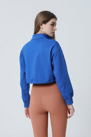 Half-zip Stand-up Collar Sweatshirt by bornfocus