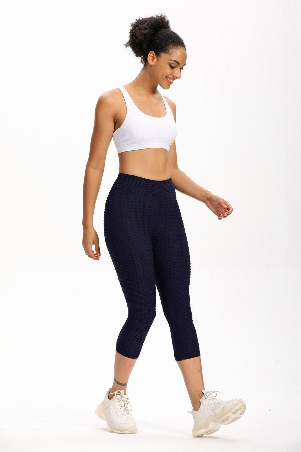 High Waisted Cropped Butt Lifting TikTok Leggings by bornfocus