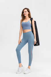 High Waist Workout Leggings with Mesh Inserts by bornfocus