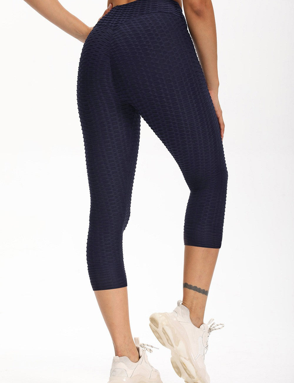 High Waisted Cropped Butt Lifting TikTok Leggings by bornfocus