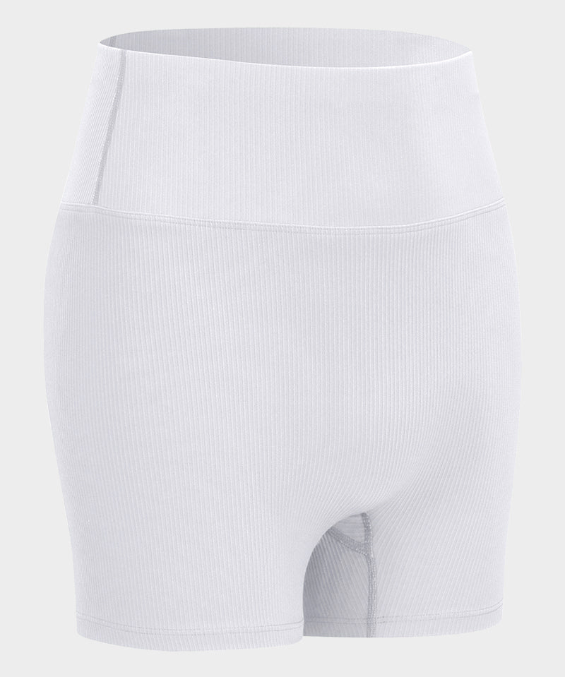 Ribbed High-Rise Seamless Shorts by bornfocus