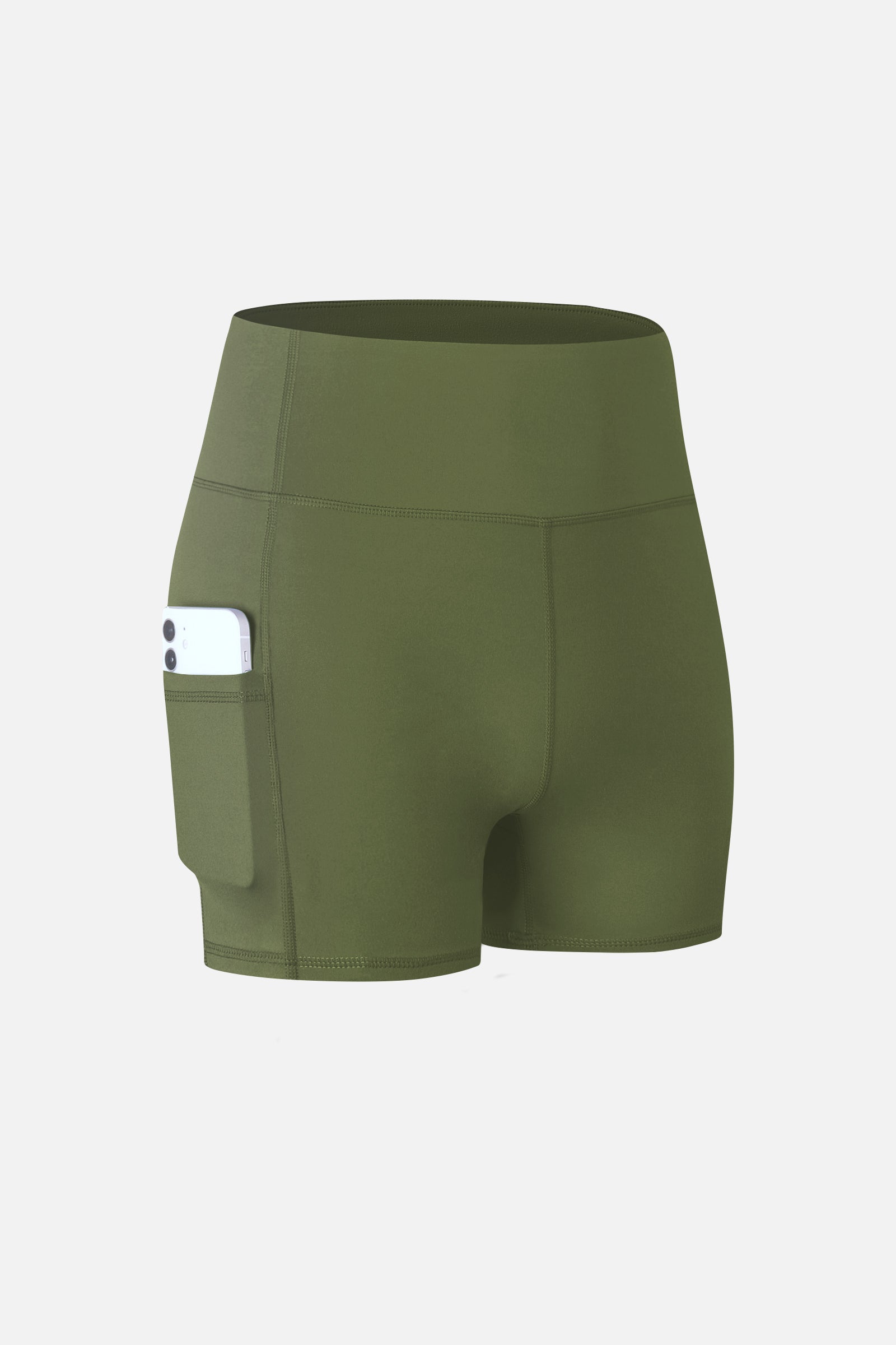 High-Rise Yoga Shorts with Pockets by bornfocus