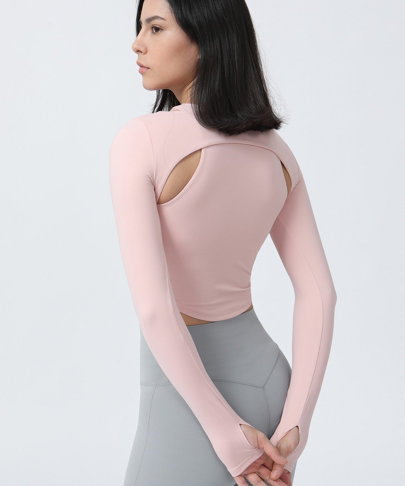 2 In 1 Long Sleeve Crop Tops by bornfocus