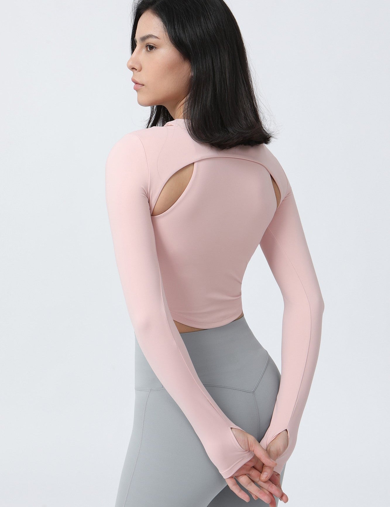 2 In 1 Long Sleeve Crop Tops by bornfocus