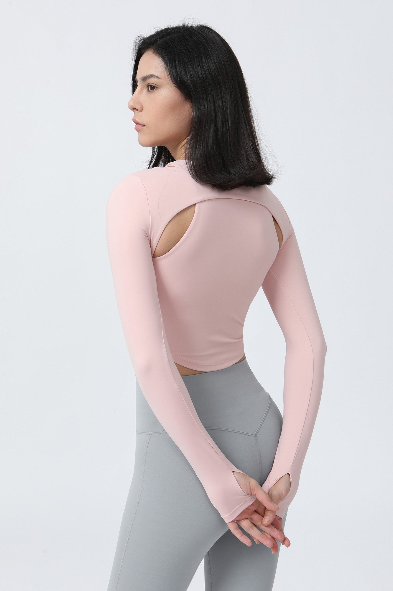 2 In 1 Long Sleeve Crop Tops by bornfocus