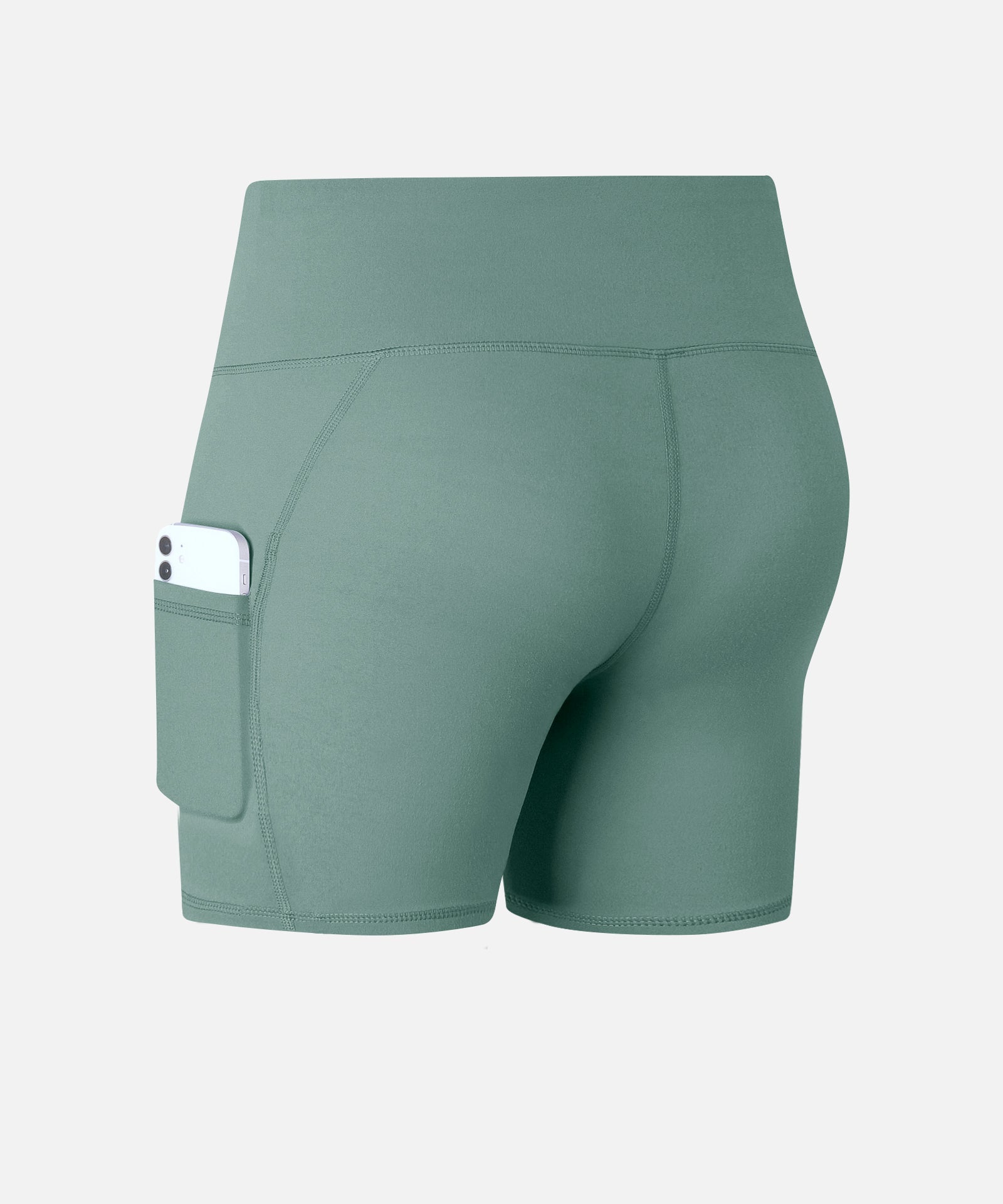 High-Rise Yoga Shorts with Pockets by bornfocus