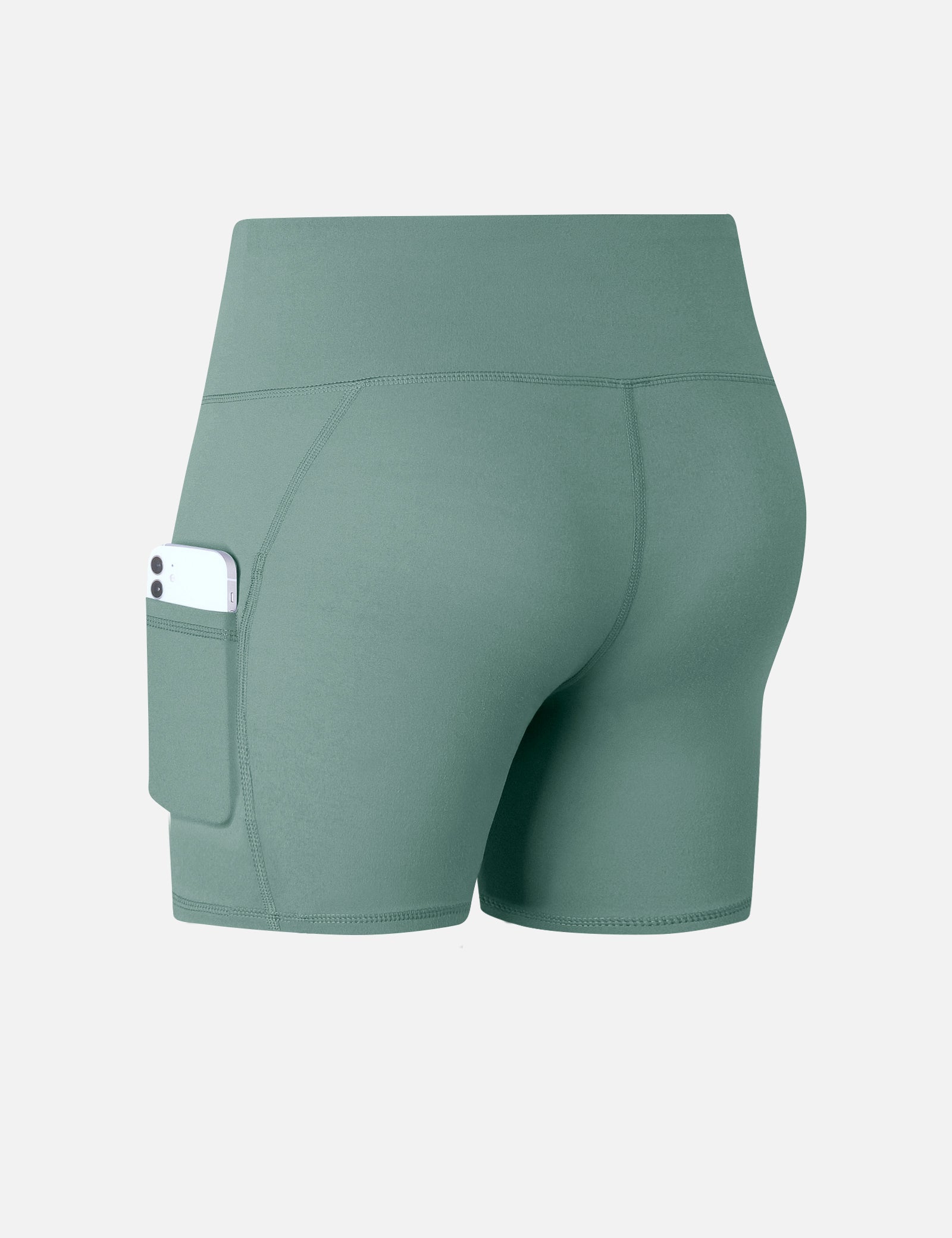 High-Rise Yoga Shorts with Pockets by bornfocus