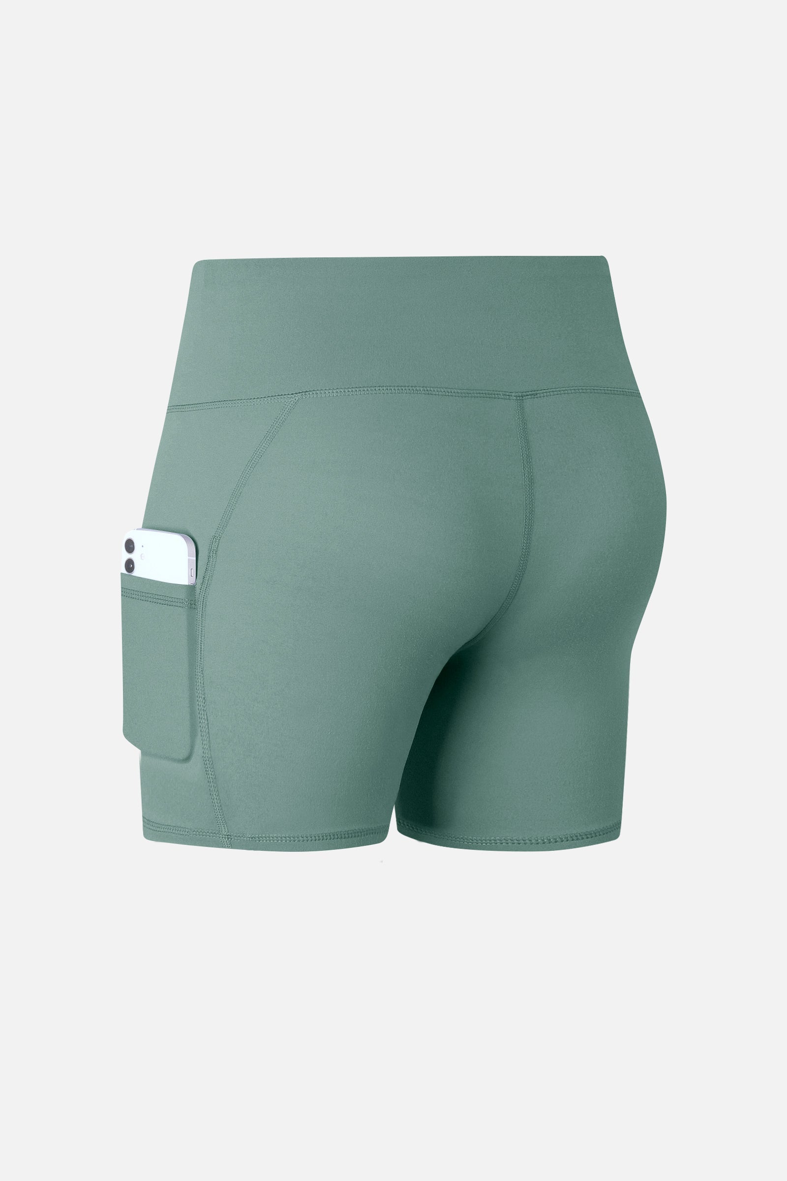 High-Rise Yoga Shorts with Pockets by bornfocus