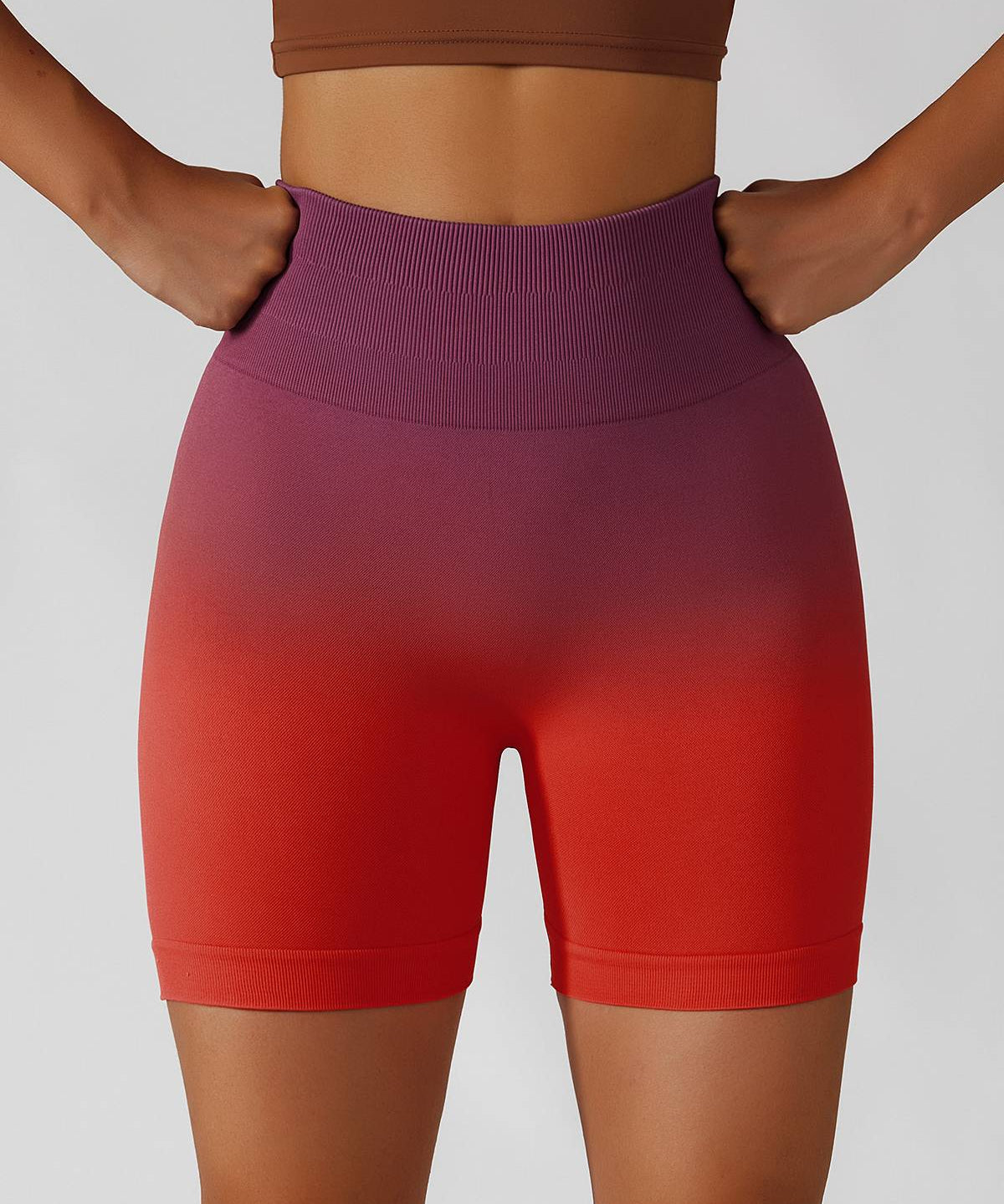 Ombre Seamless Scrunch Butt Shorts by bornfocus