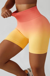 Ombre Seamless Scrunch Butt Shorts by bornfocus