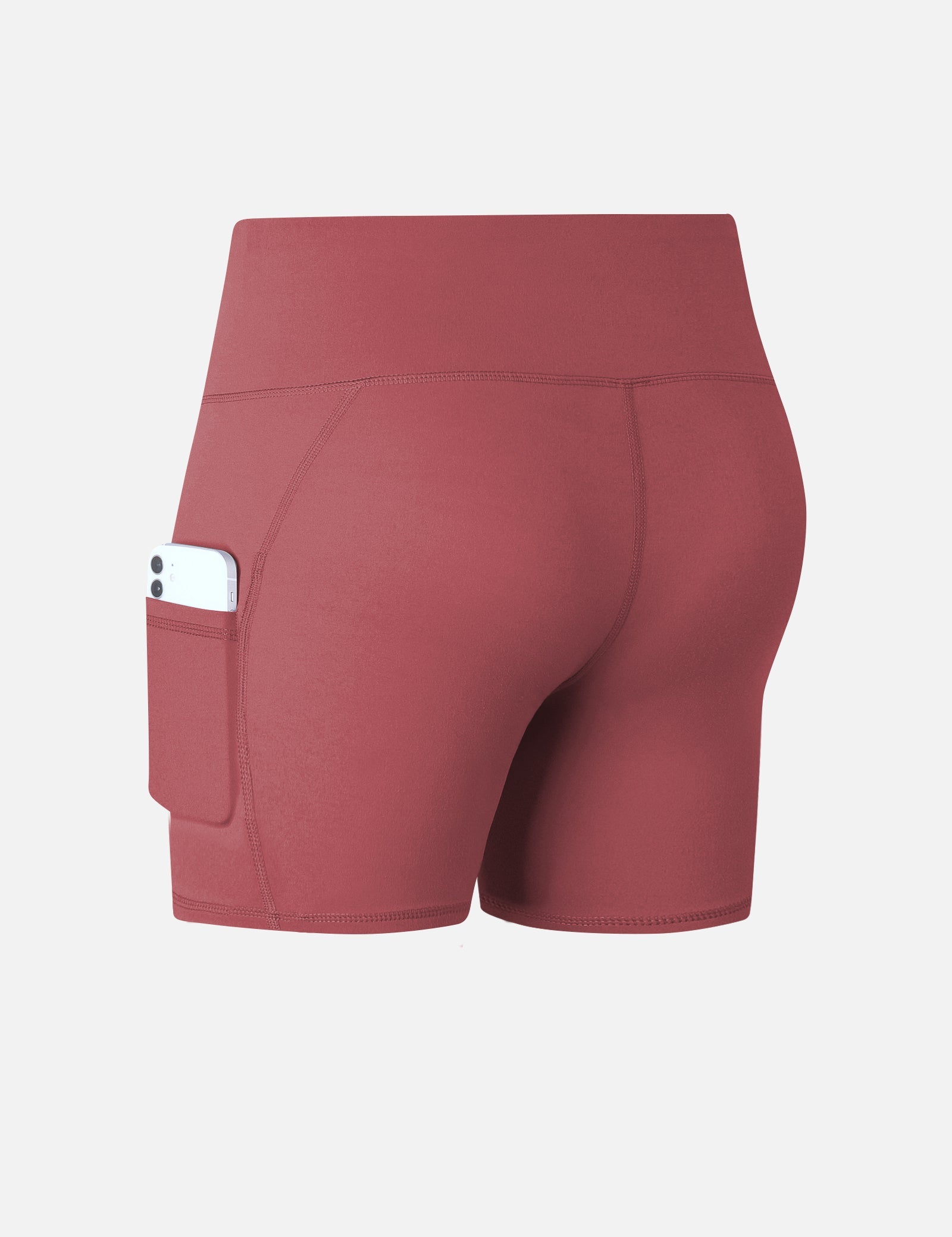 High-Rise Yoga Shorts with Pockets by bornfocus