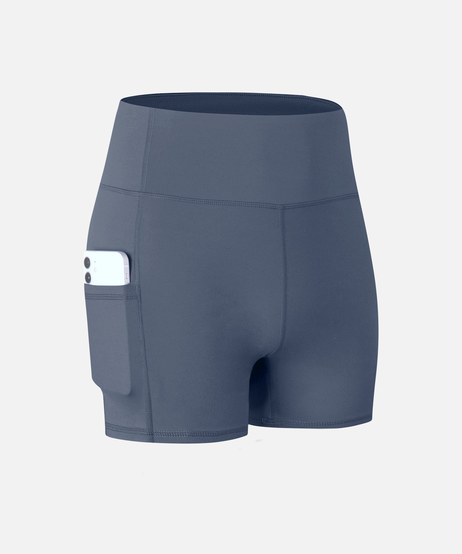 High-Rise Yoga Shorts with Pockets by bornfocus