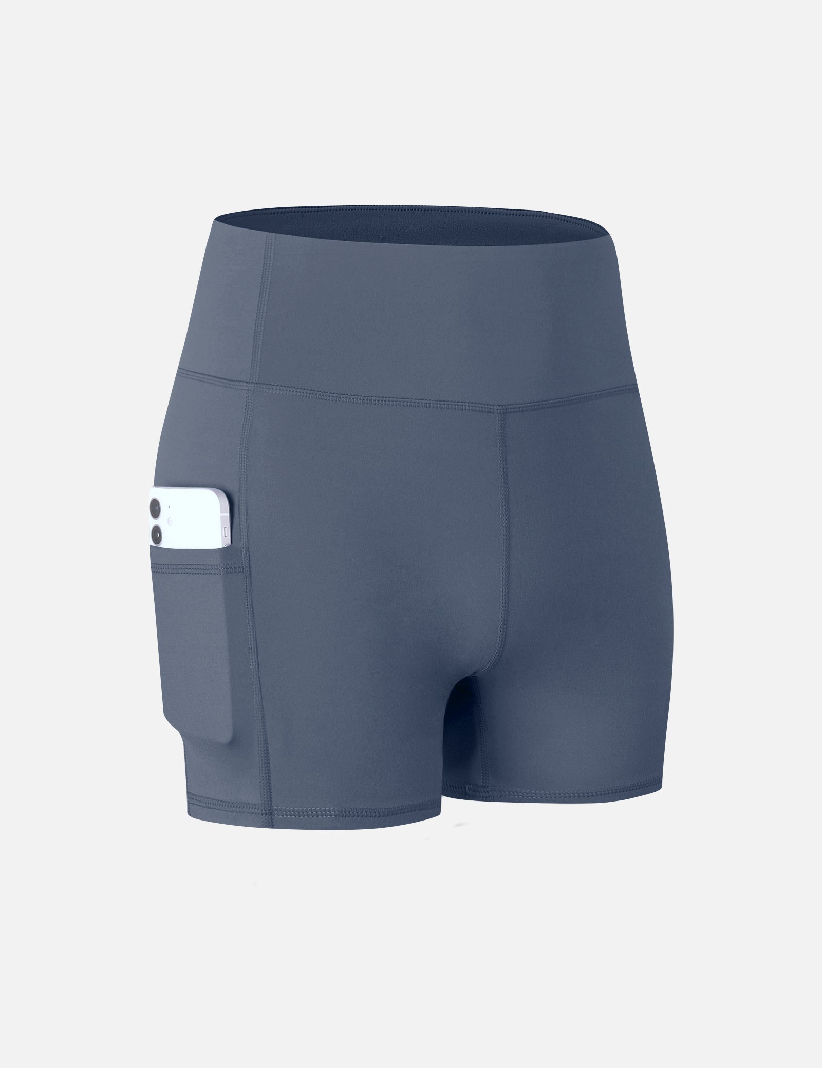 High-Rise Yoga Shorts with Pockets by bornfocus