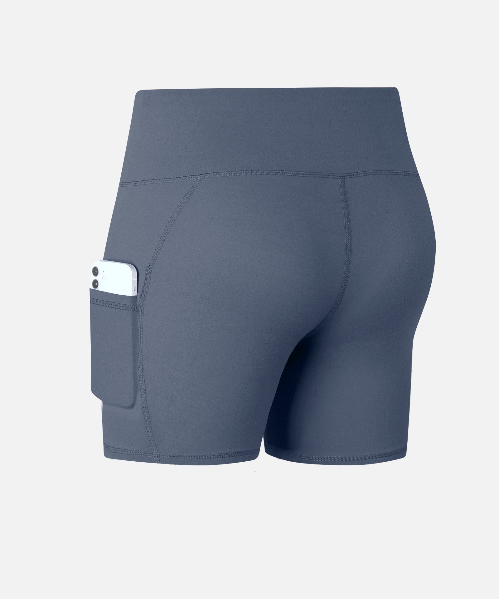 High-Rise Yoga Shorts with Pockets by bornfocus