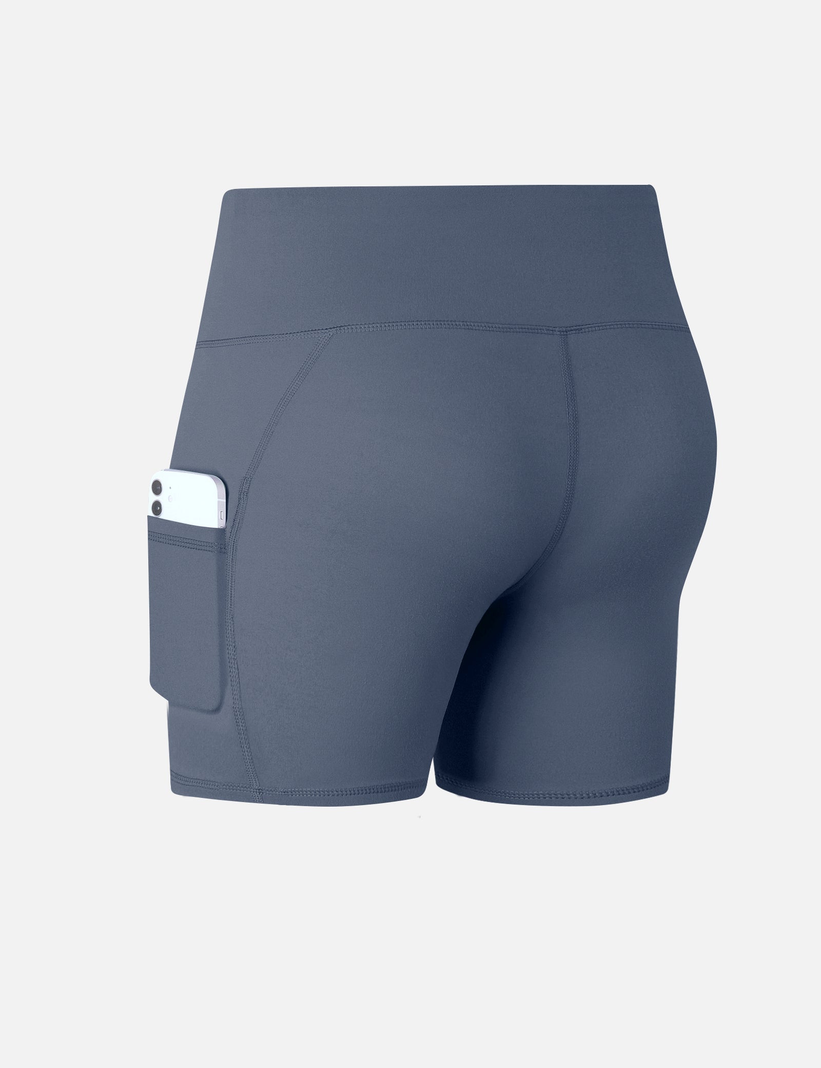 High-Rise Yoga Shorts with Pockets by bornfocus