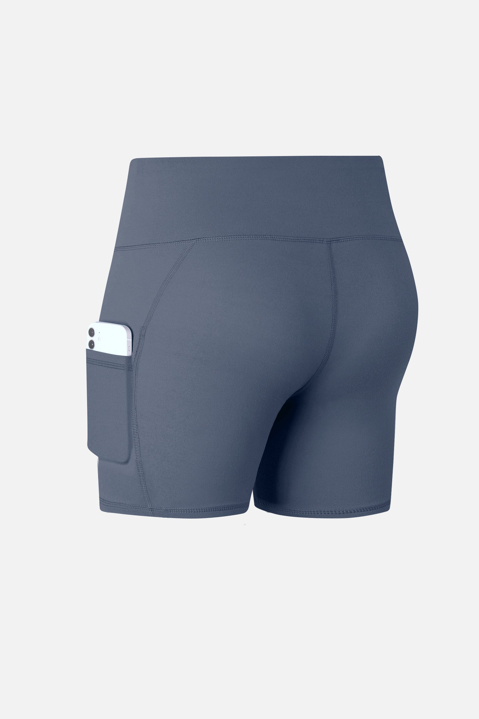 High-Rise Yoga Shorts with Pockets by bornfocus