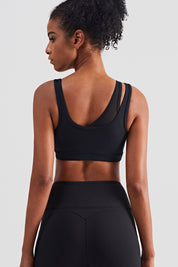 Mesh Insert Sports Bra Light Support by bornfocus