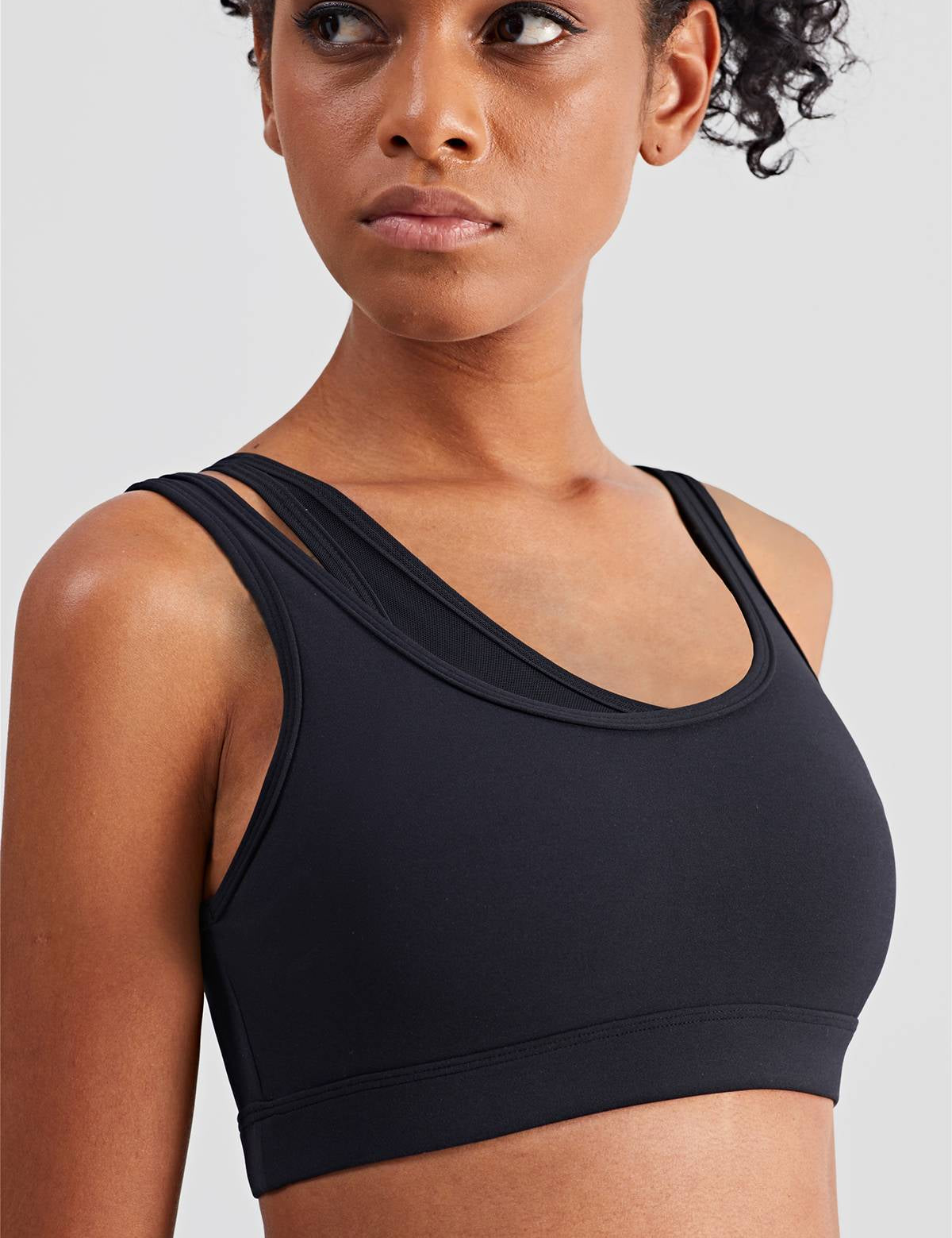 Mesh Insert Sports Bra Light Support by bornfocus