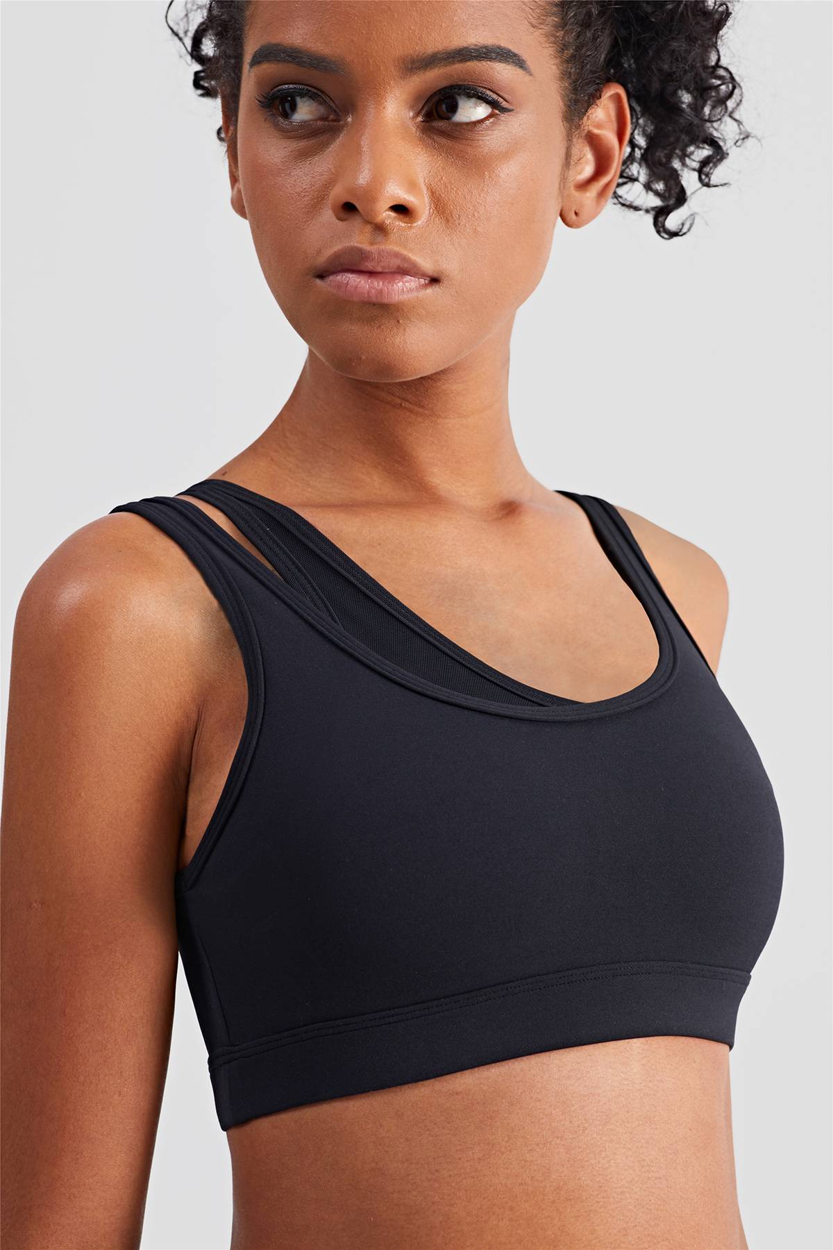 Mesh Insert Sports Bra Light Support by bornfocus