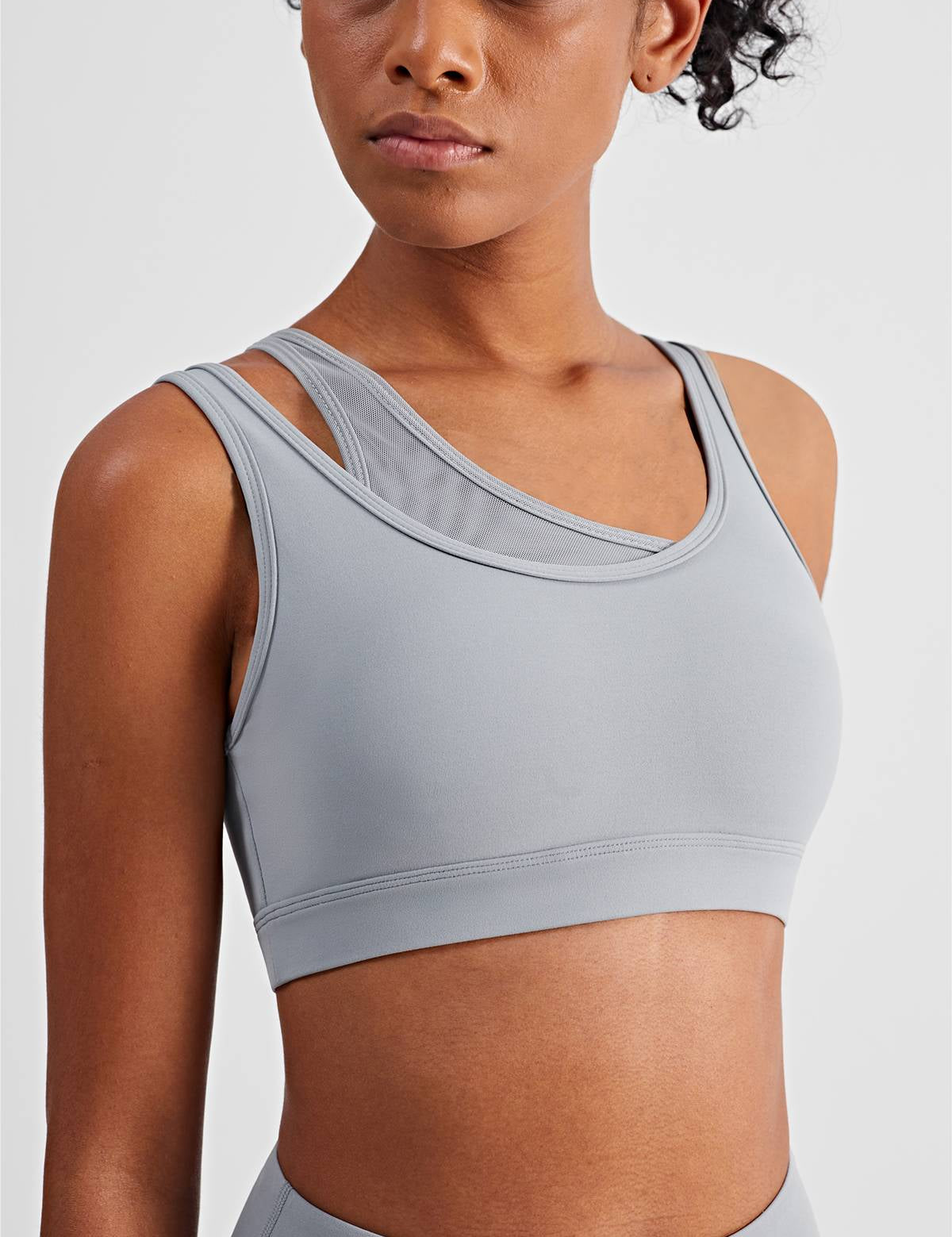 Mesh Insert Sports Bra Light Support by bornfocus