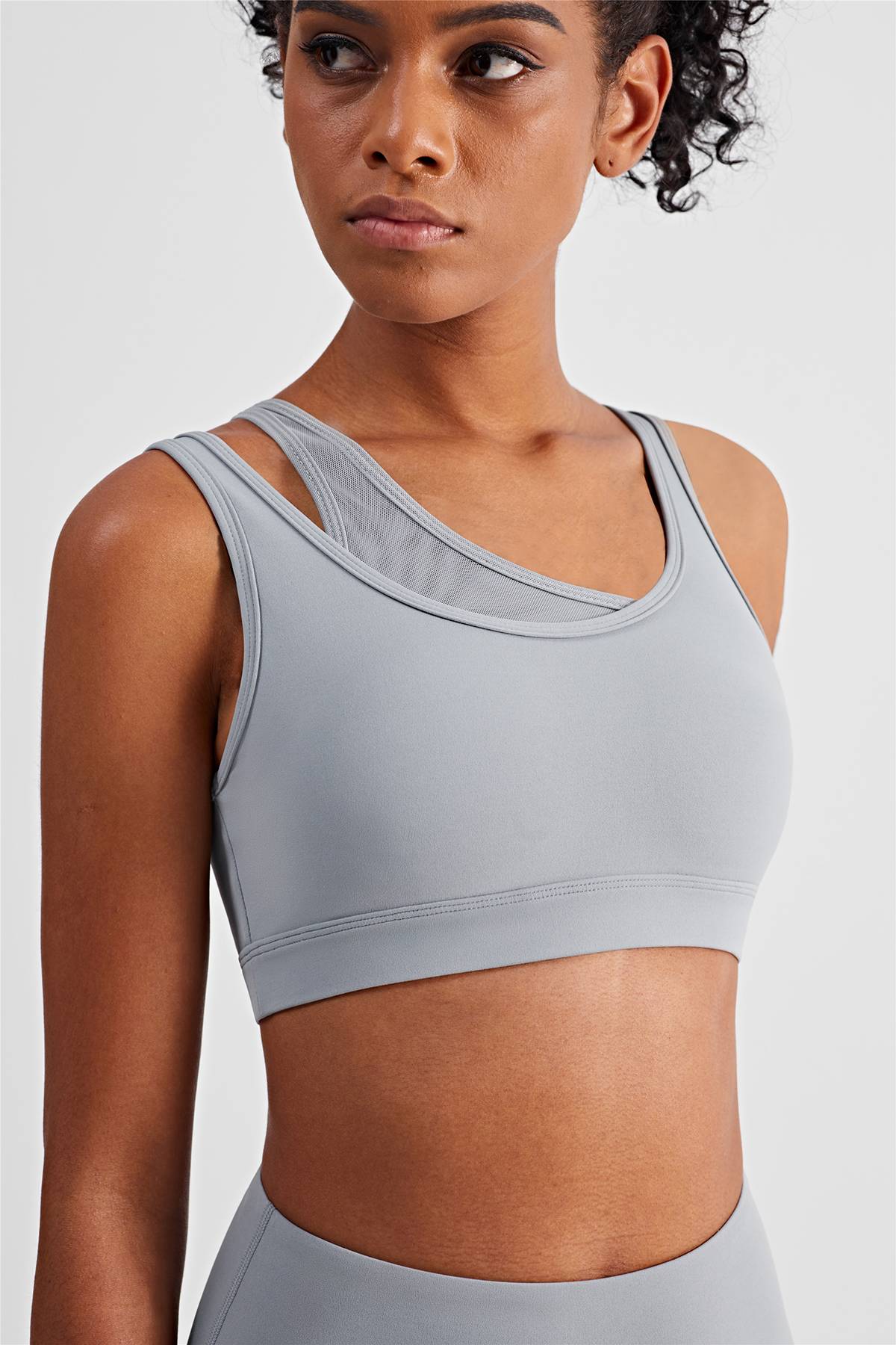 Mesh Insert Sports Bra Light Support by bornfocus