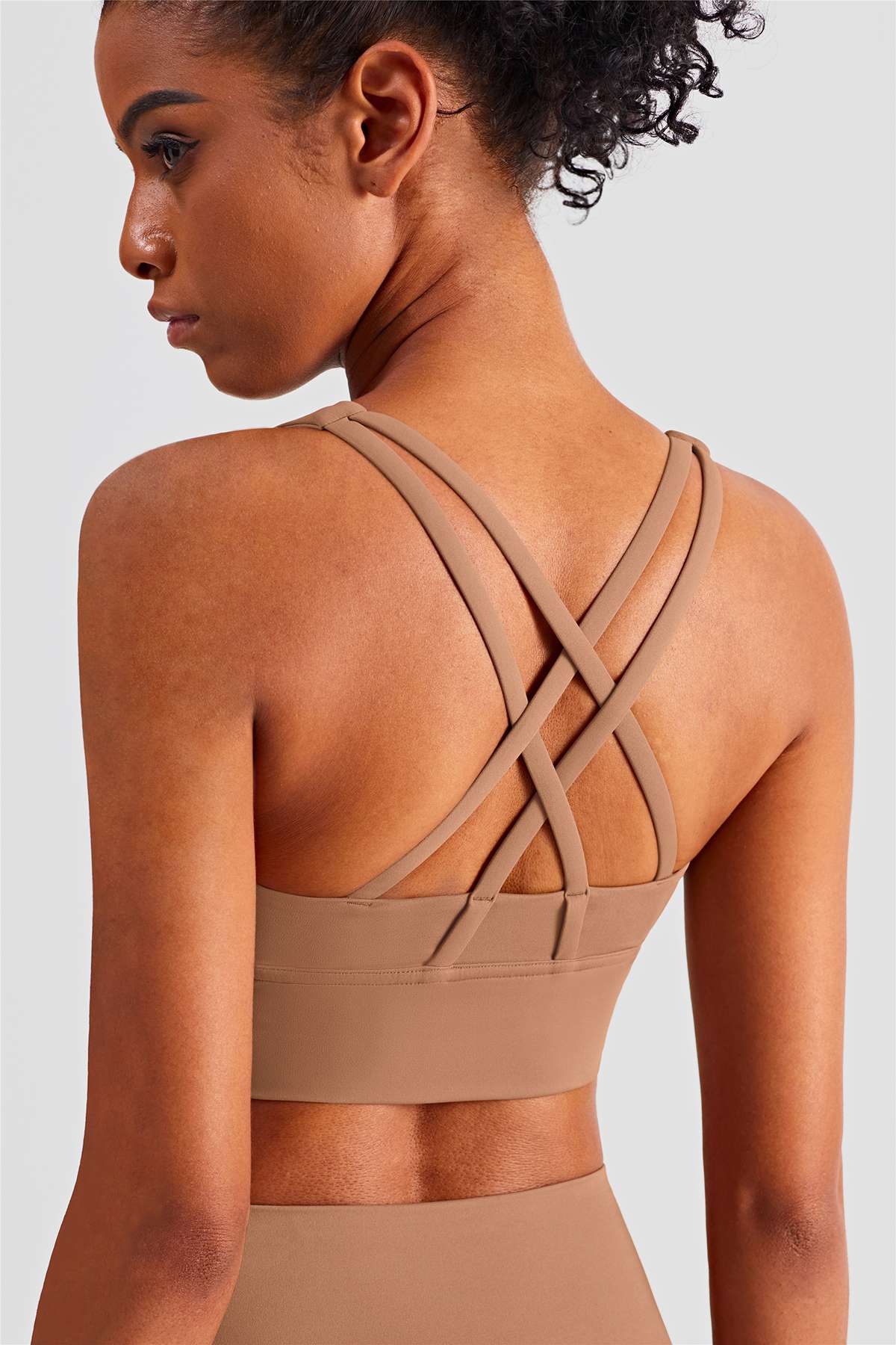 Strappy Back Sports Bra by bornfocus