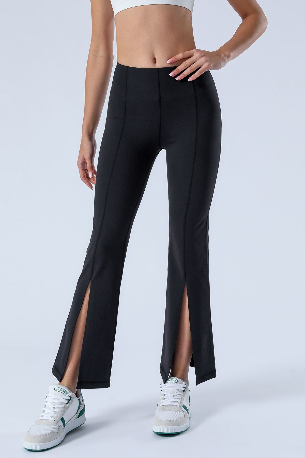 Split-Hem Flared Pants by bornfocus