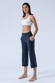 High-Rise Cropped Wide-Leg Pants by bornfocus