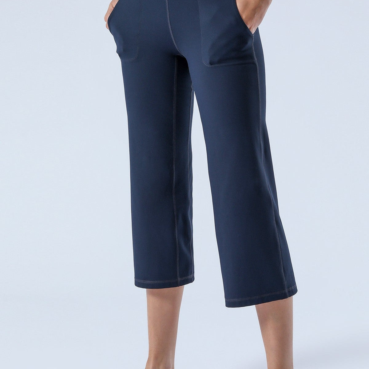 High-Rise Cropped Wide-Leg Pants by bornfocus
