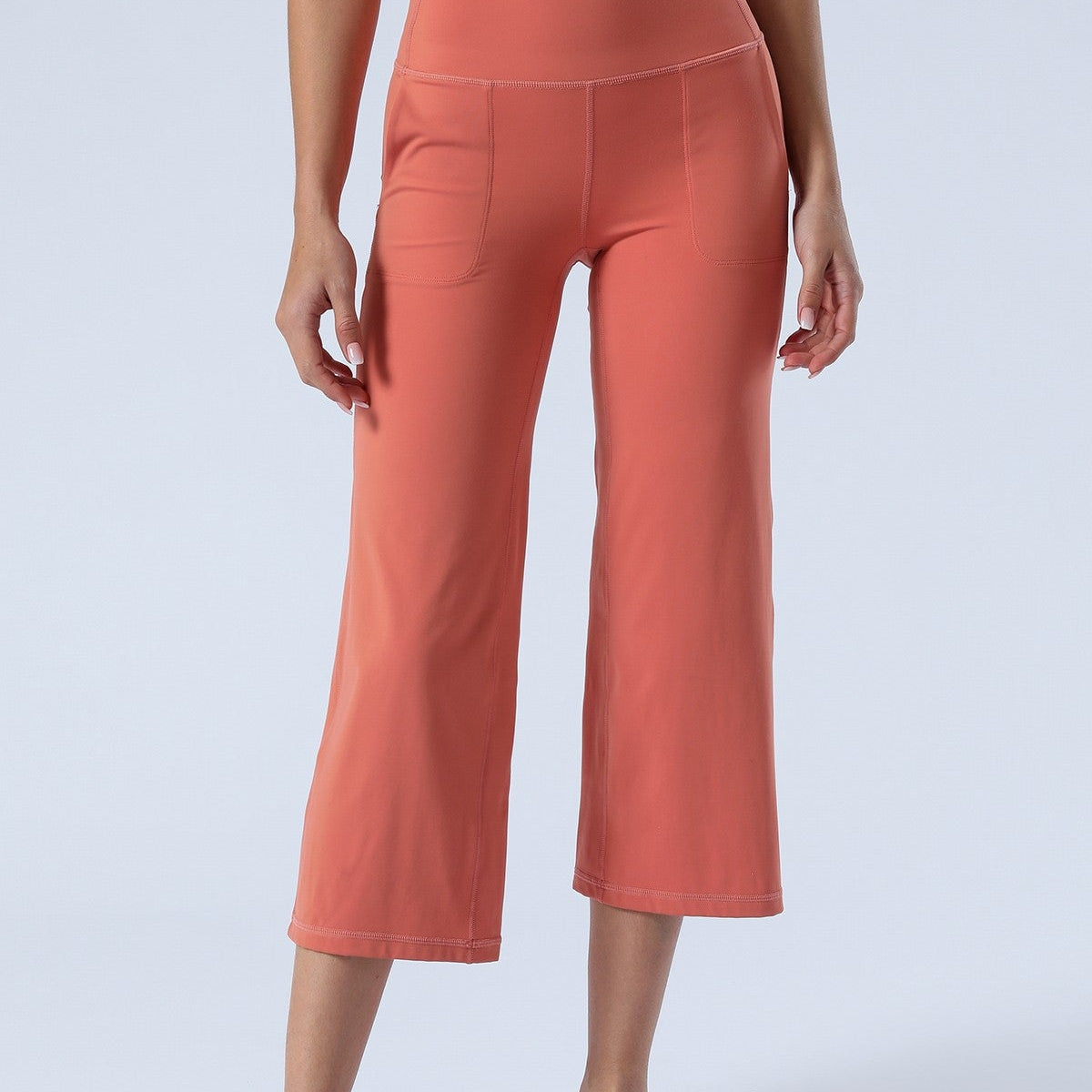 High-Rise Cropped Wide-Leg Pants by bornfocus