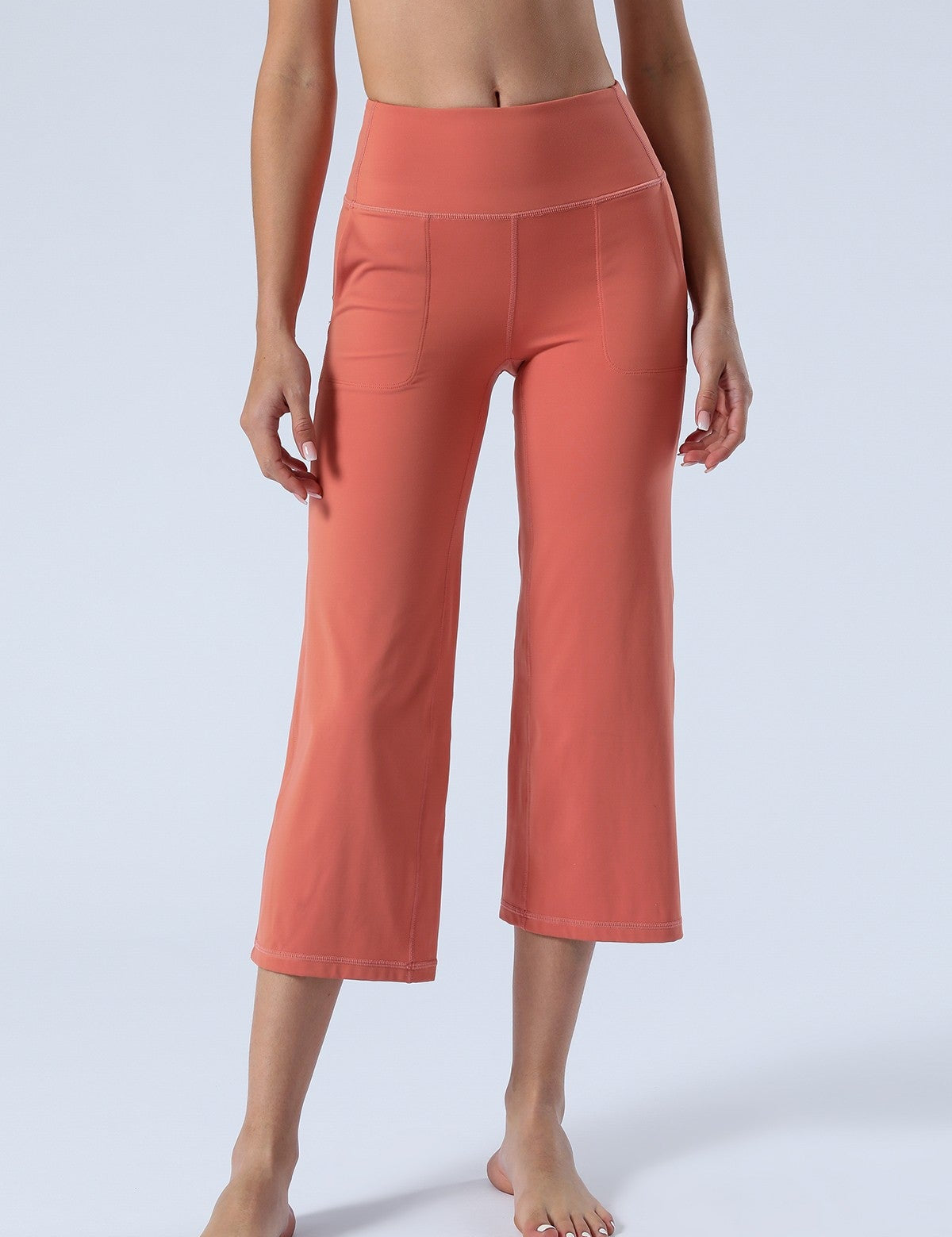 High-Rise Cropped Wide-Leg Pants by bornfocus