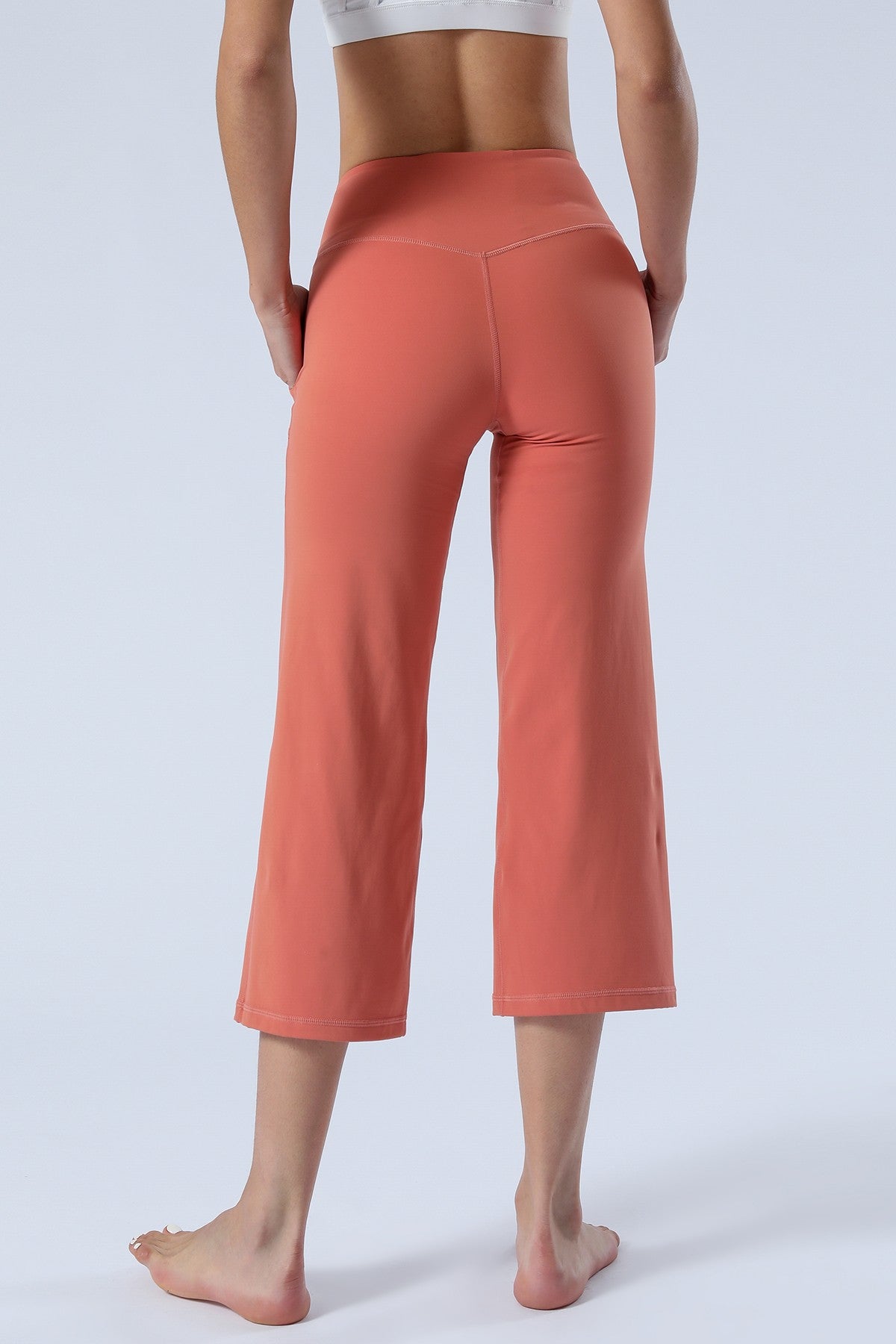 High-Rise Cropped Wide-Leg Pants by bornfocus