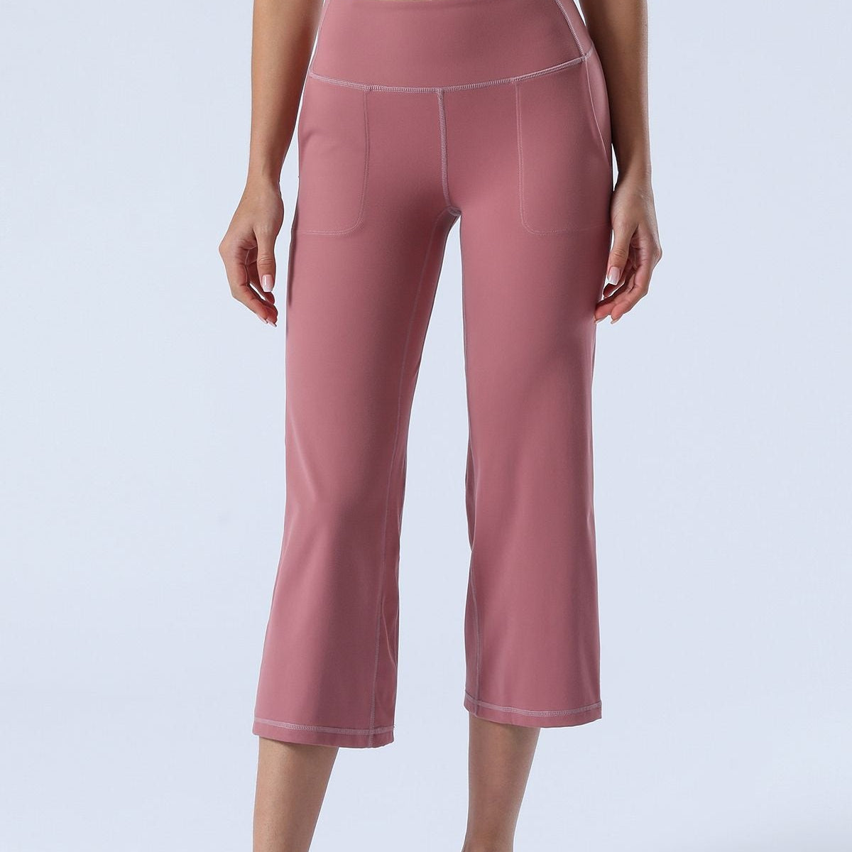 High-Rise Cropped Wide-Leg Pants by bornfocus