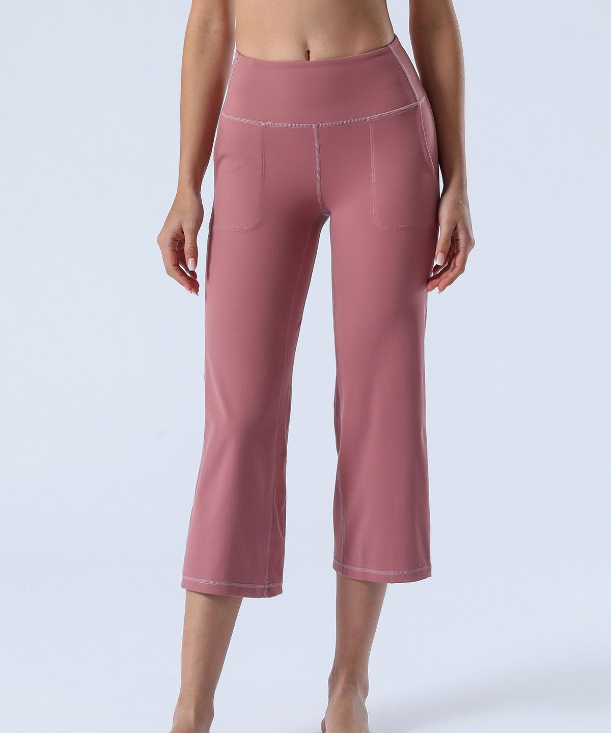 High-Rise Cropped Wide-Leg Pants by bornfocus