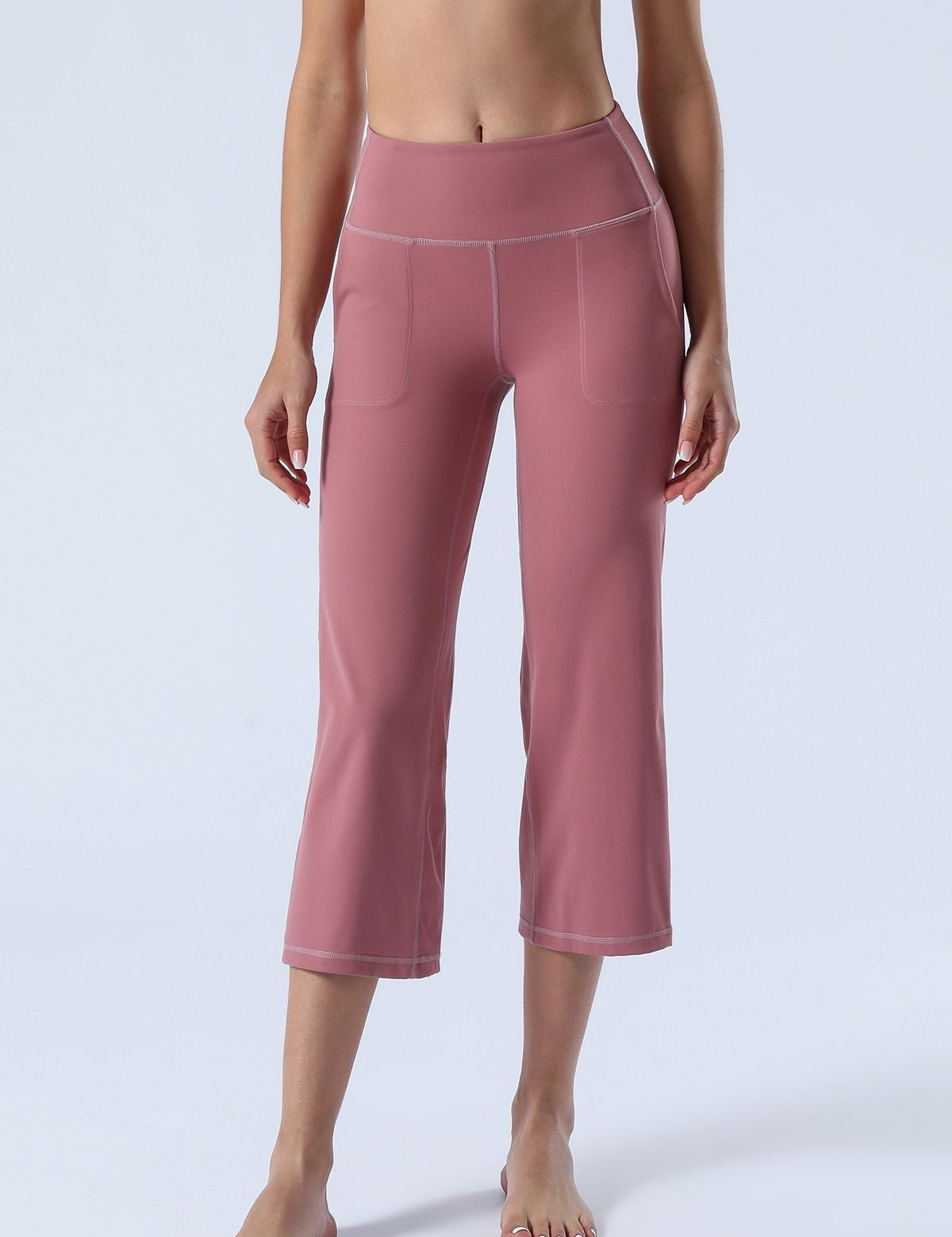 High-Rise Cropped Wide-Leg Pants by bornfocus