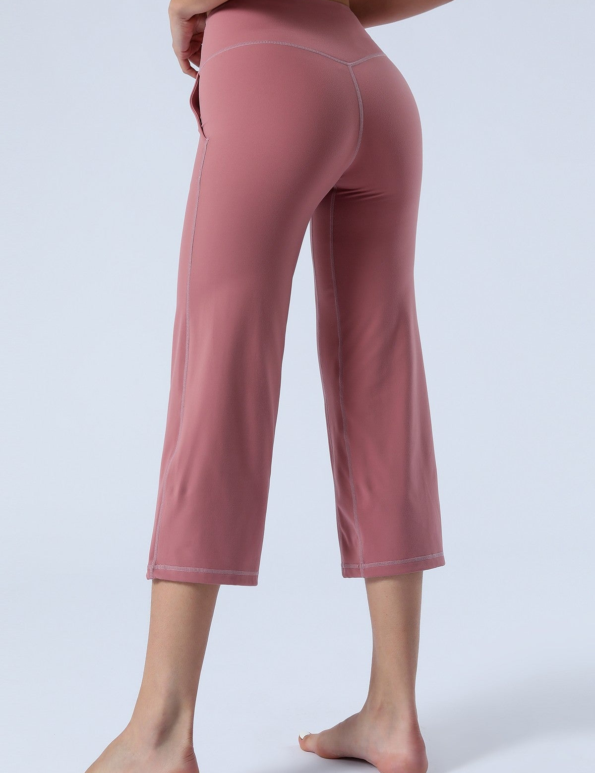 High-Rise Cropped Wide-Leg Pants by bornfocus