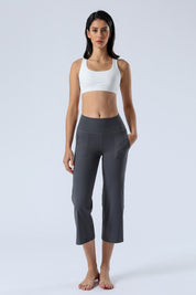 High-Rise Cropped Wide-Leg Pants by bornfocus